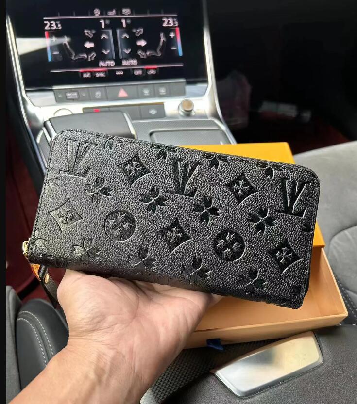 Top quality Genuine Leather Purse card holder Luxurys designer wallet Men free Women&#039;s Holders 6 Keys Coin Black Lambskin long Wallets Key Pock