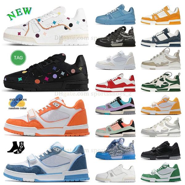 Designer Trainers Skate Mens Womens Casual Shoes Skates White Embossed Classic Calfskin Green Dermis Black Wheat Plate-forme Platform Overla