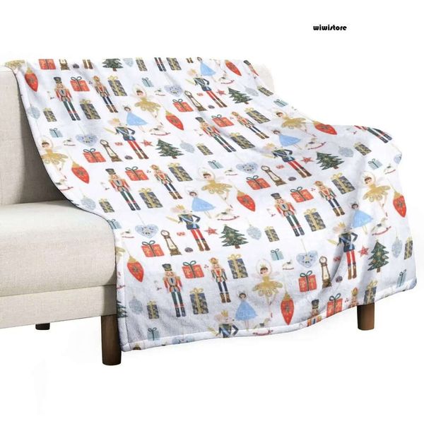 Nutcracker Ballet Christmas Throw Blanket Beach Flannel Blankets 7a8