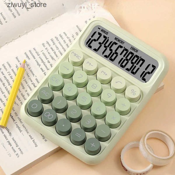 Calculators Gradation Candy Portable Calculators Large Display Mechanical Dot Keyboard Back To School Supplies Students-Finance Stationery L
