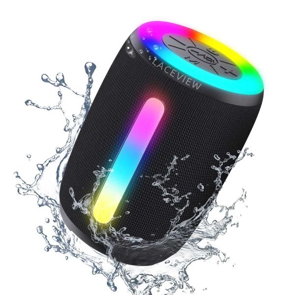 Speaker stereo TWS pairing LED call ra waterproof TF card USB AUX wireless portable speaker Z241029