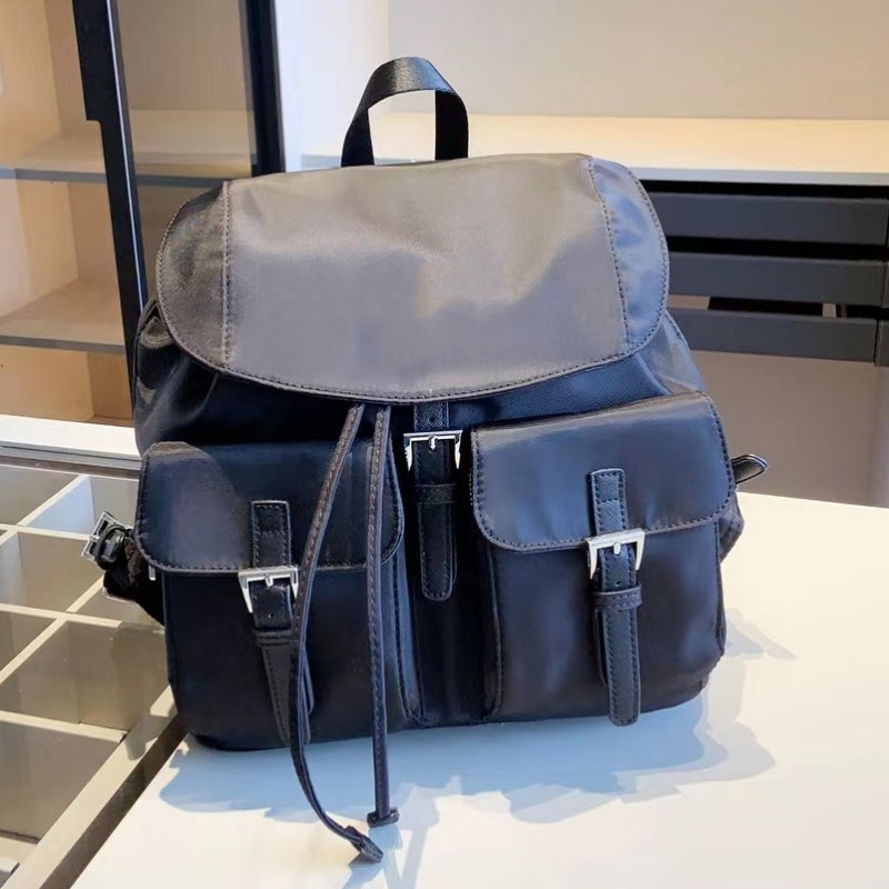 Woman Mens School Bags Designer Backpack Nylon Backpacks Luxury Outdoors String Students Back Pack Black & Khaki 35cm TOP 2024 NEW