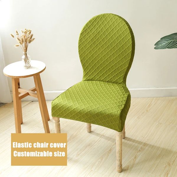 Round Backed Chair Covers Dining Room Elastic Seat Cover Kitchen Protector Case Chair Cover Stretch el Banquet Stool Cover 250110