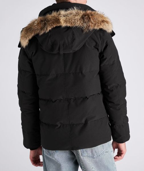 Winter Fourrure Men Down Puffer Jackets Coats Real Coyote Fur Designer Homme Puffer Outdoor Windbreaker Jassen Outerwear Hooded Manteau Hive