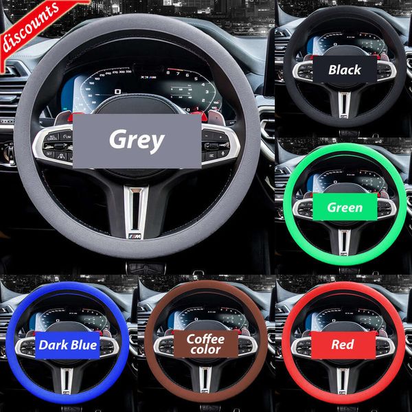 New Wheel Universal Car Silicone Steering wheel cover Elastic Glove Cover Texture Soft Multi Color Auto Decoration Covers Accessories