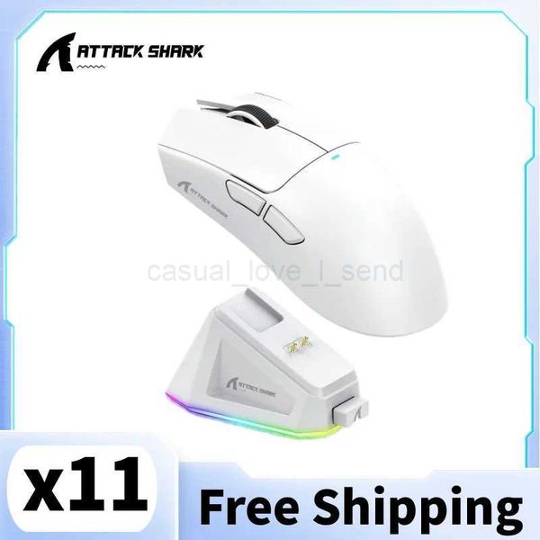 ATTACK SHARK X11 Lightweight Wireless Gaming Mouse Magnetic Charging Dock PAW3311 Optical Sensor 22000 DPI Optical MouseCL240720