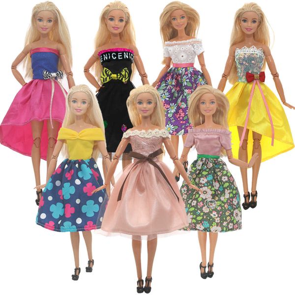 30cm Girl Toy fashion doll dress Accessories Clothes Replacement Game 7pcs-set