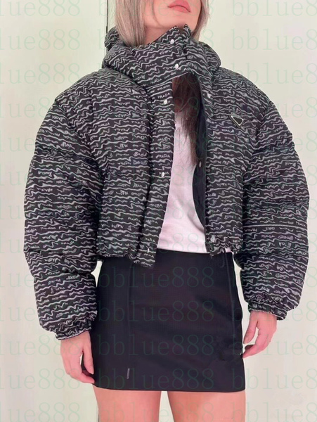Designer Women Jackets Winter Letters print Two down cotton jacket with detachable sleeves Windbreaker for Womens warm coat Outerwear Warms