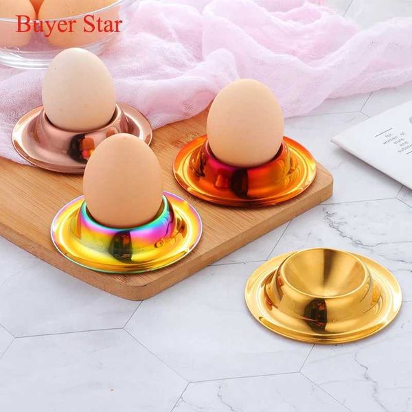 Boilers Gold Cup Stainless Steel seat spoon set Metal Holder for Raw-Hard Boiled Egg Household Kitchen gadget restaurant S247114 S247117