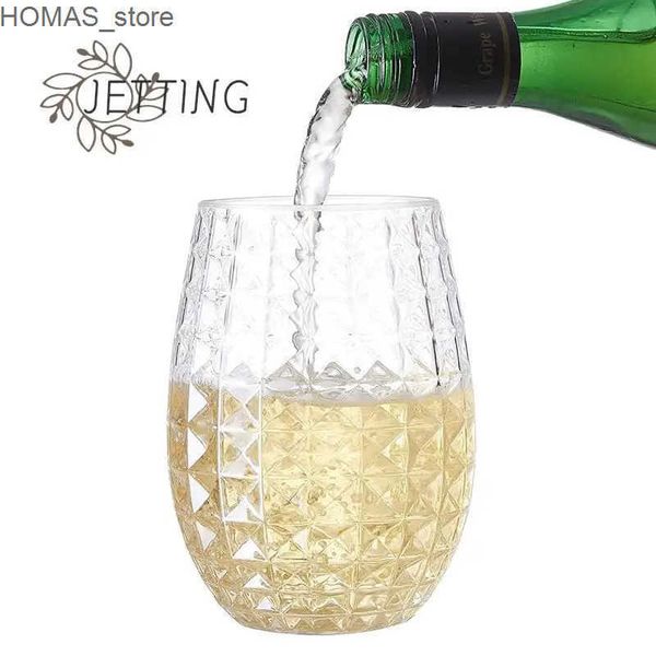 Wine Glasses Wine glass whiskey cocktail juice drink Ood grade plastic cup - non removable and reusable used for outdoor swimming pool parti
