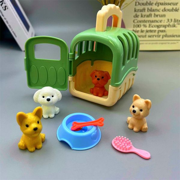 Children House Kids Puppy Pet Cage Boys Girls Dog Doll Scene Baby Toy Play With Good Friends Share Pleasure DED24072412