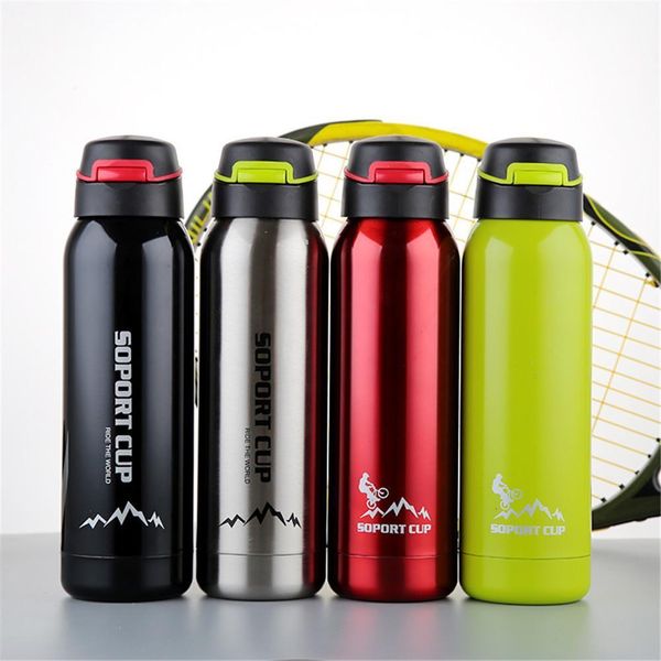 Water Bottles 500ml Bike Water Kettle Durable Cup Stainless Steel Bottle Portable Ultralight Straw Thermos Cup Outdoor Sports Bicycle Bottle