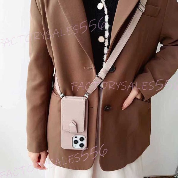 Luxury Phone Case for iPhone 16 15 14 13 12 Pro max 16 15 PLus Designer Crossbody Lanyard Card Holder Ultra Slim Shockproof Phone Cover Leat