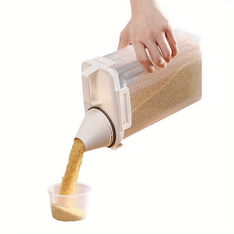 TEMU 5 Lbs Storage Container Moisture-proof Sealed Storage With Lid For Oatmeal Grain Nuts Flour Accessories, Small Pet Food Container Dispenser Kit