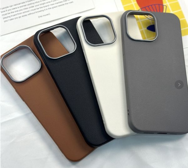 Photo Frame Lens Leather Patterned Shell Case For iPhone 16 15 14 13 12 11 Pro Max Leather Blank DIY Leather Cover 13 14 15 16 Pro Max