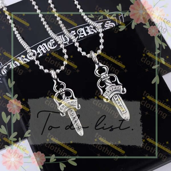 Pendant Necklaces Top Quality Pendant Necklaces Vintage 925 Sterling Sliver Women Men Skeleton Necklace Chain Pendant Choker Luxury Jewelry