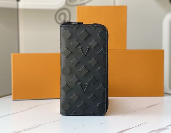 Designer Zippy Vertical wallets luxury mens women purses flower letter seal credit card holders fashion zipper long slim money clutch bags w