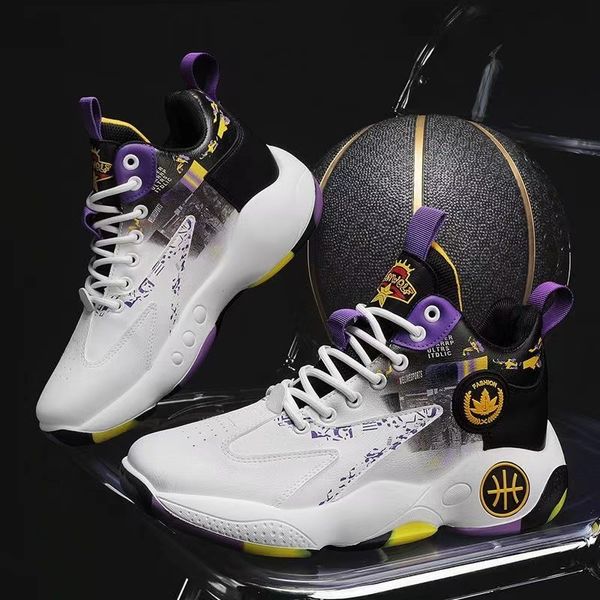 Outdoor Basketball for Men 2024 New Youth Sports Thick Anti slip Dad Soft Sole Running Men&#039;s Shoes DDML