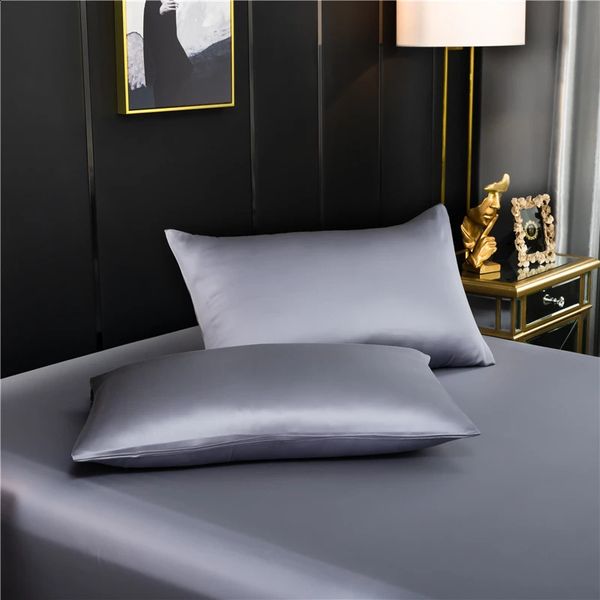 Natural mulberry silk pillowcase high-end high-quality pillowcase solid color envelope pillowcase 51x76 bedroom pillowcase 240829
