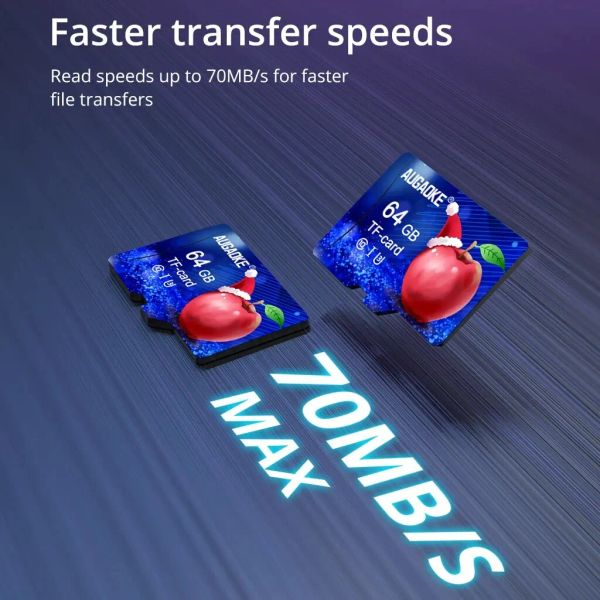 AUGAOKE Memory Card 32GB 64GB 128GB A1 U3 Class10 for Cell Phone Car Device Computer Monitor SD Card 32GB 64GB TF Card 128GB