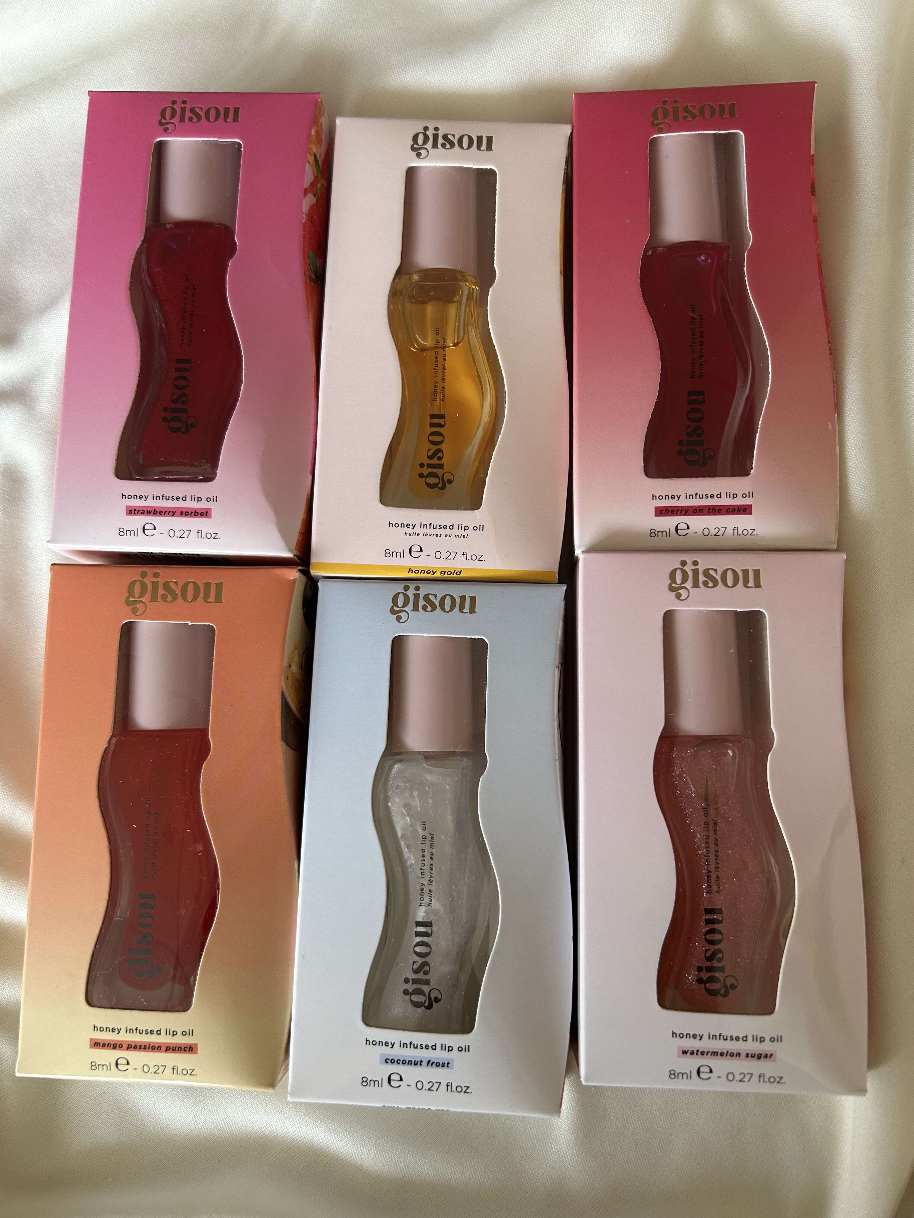 New Gisou Lip Gloss Moisturizing watermelon sugar coconut frost Liquid Lipstick Honey Color Long Lasting Makeup Oil 8ml Lip Care