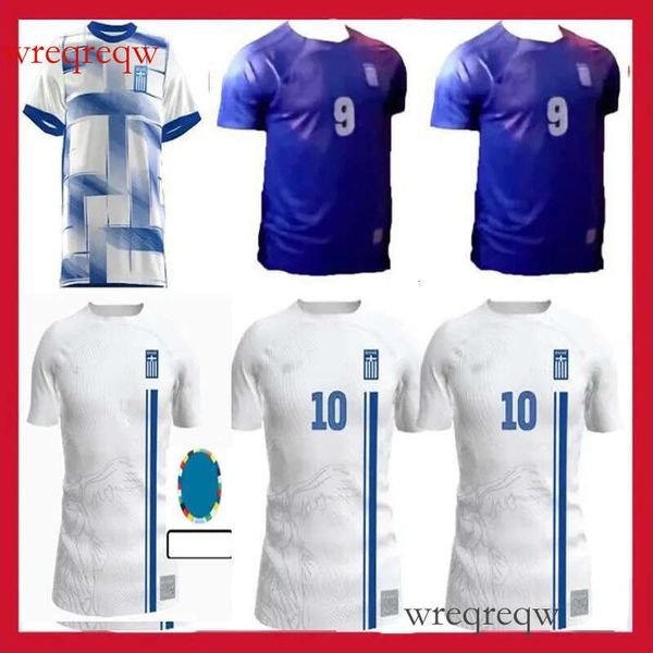 24 25 Greece soccer jerseys Home 2024 Patches 2025 White football shirts national team FORTOUNIS GIAKOUMAKIS MAVROPANOS TSIMIKAS Fan Men&#03
