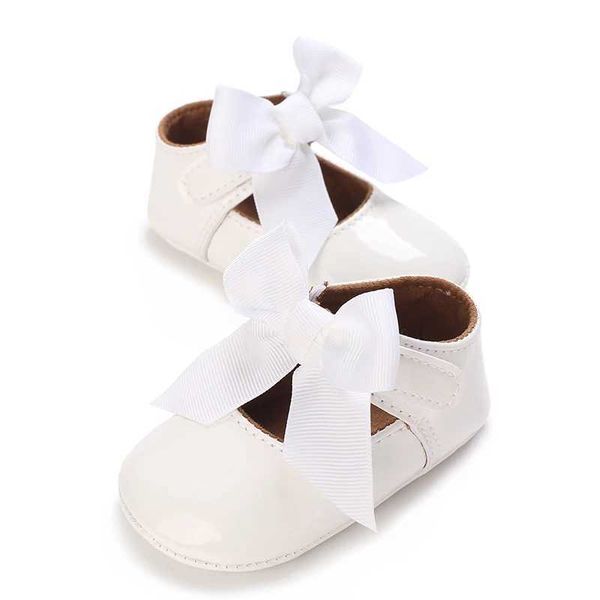 Vintage Cute Bowknot Solid Color Mary Jane Shoes For Baby Girls Comfortable Lightweight Non Slip Dress Shoes For Indoor OutdoorT250111