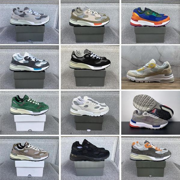 Designer Running Shoes Men feminino 992 cinza azul preto preto triplo preto paperboy