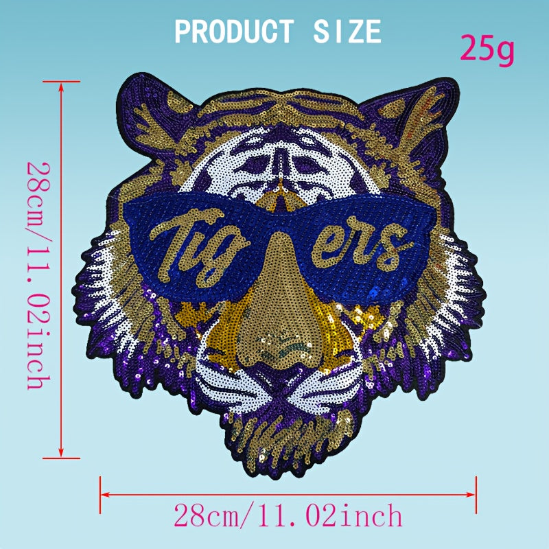 TEMU Trendy Sequin Embroidery Patches - For Bags, Jackets, Coats - Vibrant Mixed Colors, Durable Fabric Decals For Fashion Accessories & Clothing