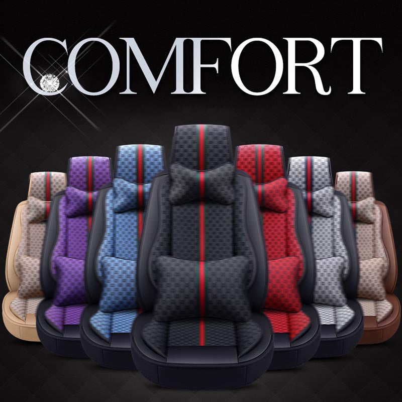 Car Seat Covers Autocovers For Sedan SUV Durable Leather Universal Set Five Seaters Cushion Mat Front And Back Multi Design