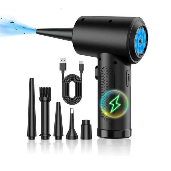 Compressed Duster Computers Protable Cordless Air Blower Computer Cleaning with LED Light for PC Keyboard Crumbs Car