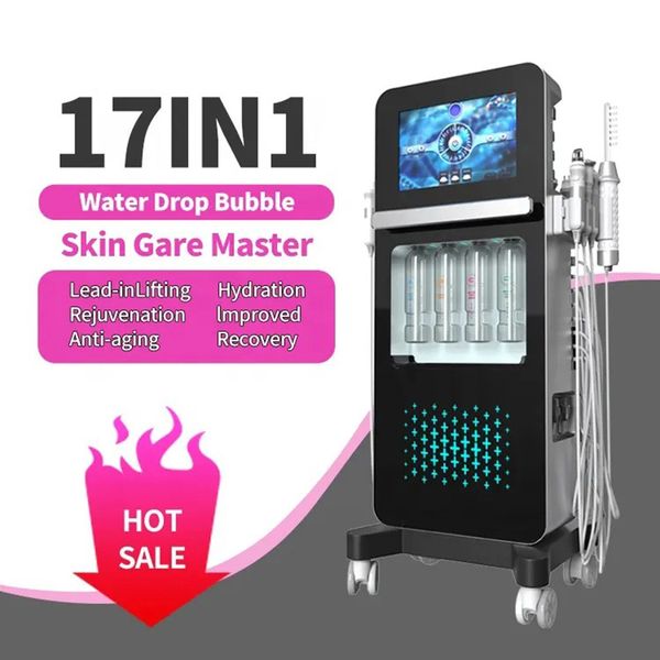 Manufacturer 17 In 1 Hydro Deep Cleaning Facial Aqua Peel Face Lift Diamond Dermobrasion Skin Care Oxygen Water Jet Spa Machine