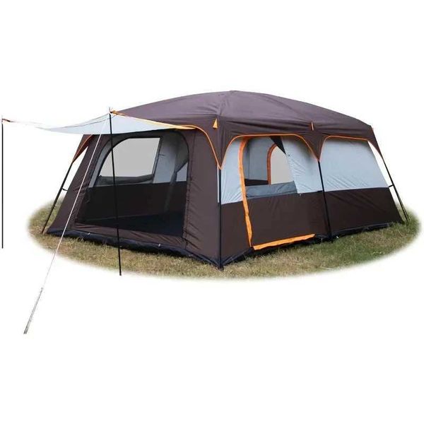 Extra Large Tent 10-12-14 PersonFamily Cabin TentsWaterproofDoub LayerBig Tent for OutdoorPicnicCamFamily GatheringXJ241217