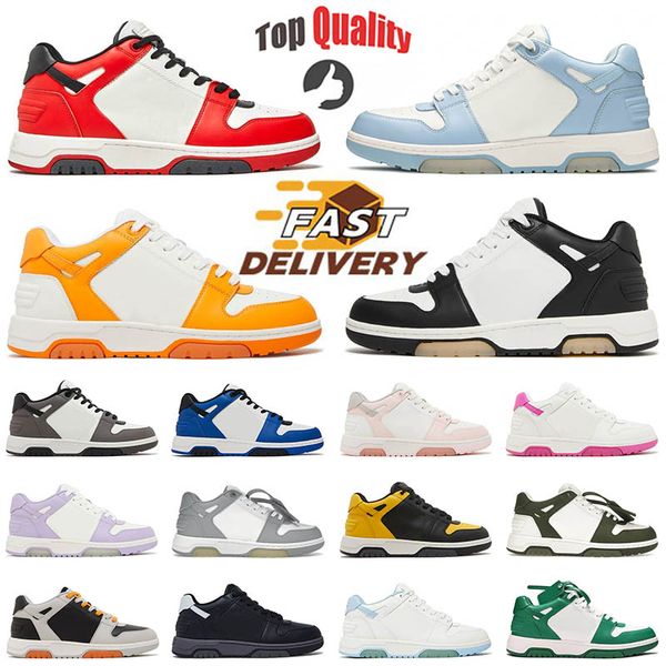 2024 Top Quality Out Of Office Cut-Low Tops OOO Designer Running Shoes Red White Black Light Blue Purple Pink Mens Women Skate Flat Trainers