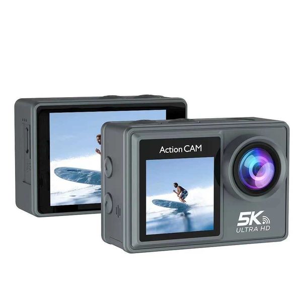Sports Action Video Cameras Upgraded 5K 30F 48MP WiFi Action Camera Ultra HD 2 Inch Touch Screen 30M Underwater Camera With 900mAh Polymer L