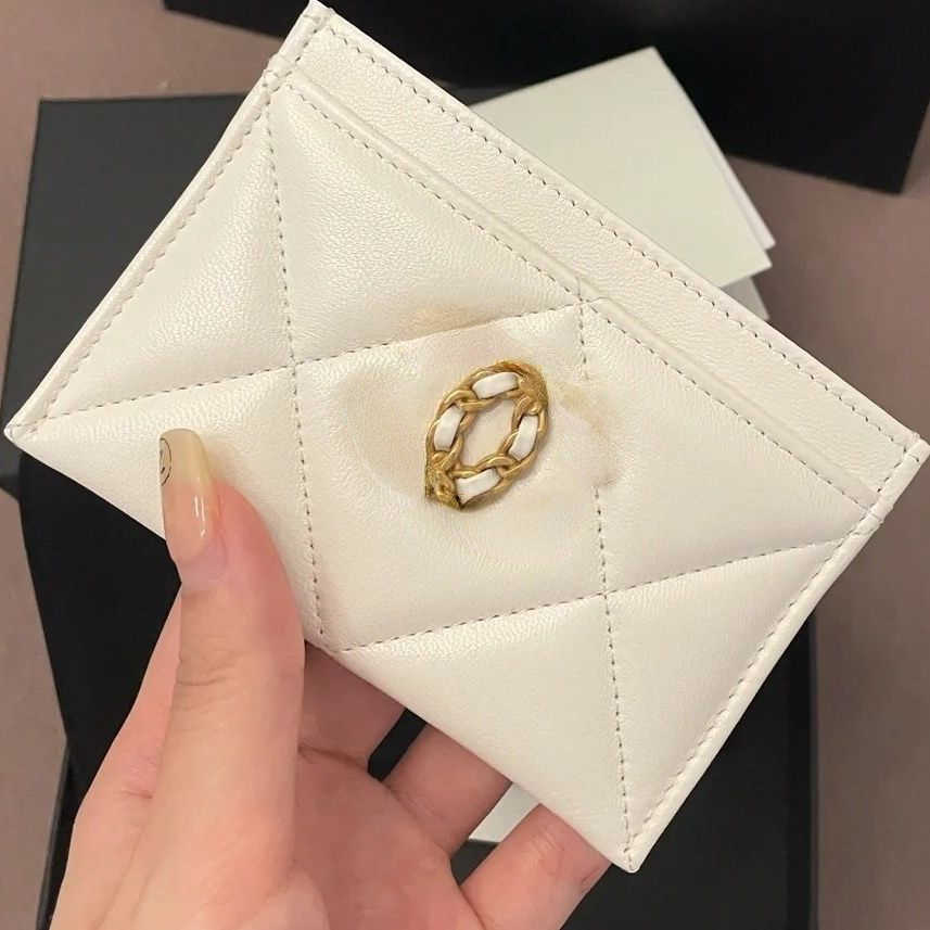 Brand Designer Change Purse Card pack Cow Pickup Bag Small Fragrant Card Certificate Bank Multi- Portable Holder Lattice High Beauty Small Wind Fact