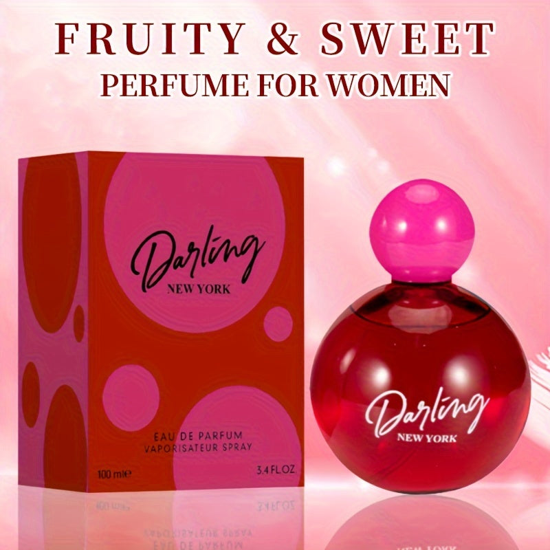 TEMU 3.4oz Women' Perfume Spray, Long- Fragrance, Car Air Freshener, With Of Raspberry, Red , And Orange, Dates, , Parties, And As A Gift.9091