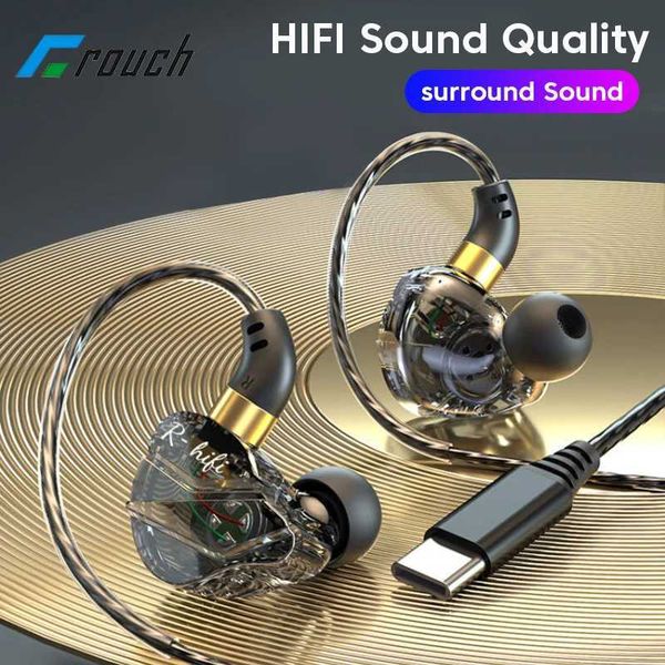 3.5mm-Type C Wired phones HiFi Earphones in-Ear set Gamer Hands Earbuds With Microphone For Z241218