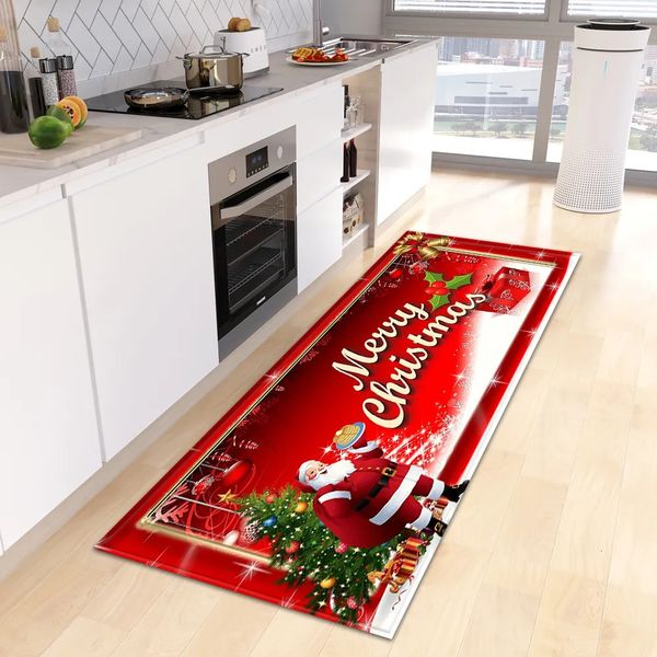 Carpet Christmas Kitchen Floor Mat Home Bedroom Living Room Kids Decor Carpet Hallway Entrance Doormat Bathroom Door Anti-Slip Foot Rug 2310