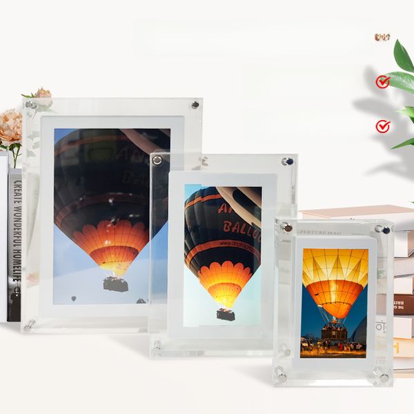 Acrylic Digital Photo Frame, 5-10 inch Transparent Picture Video Player, Music Album Gift dh910320090