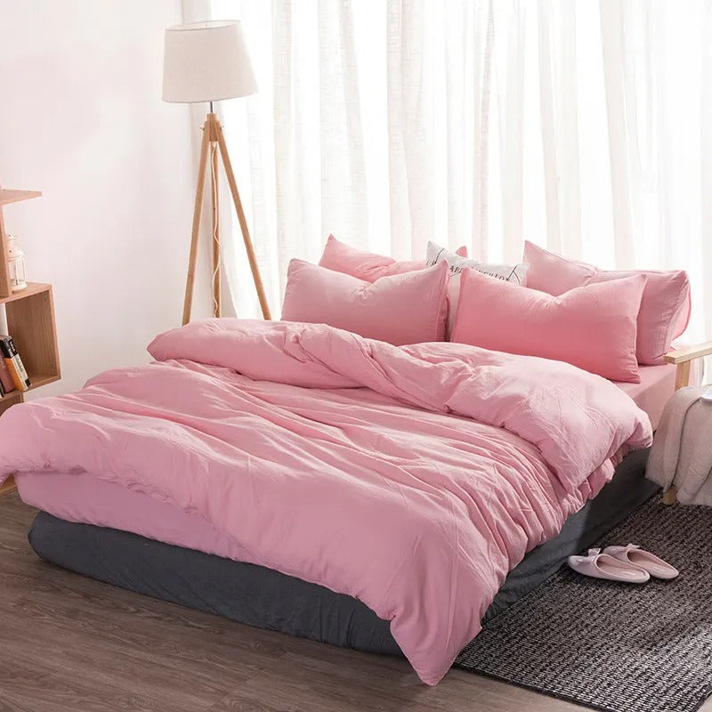 2425 high quality Princess Lace Ruffles Set Skin-friendly Soft Seersucker Duvet Cover Bed Sheet Or Skirt Pillowcases ZZ2