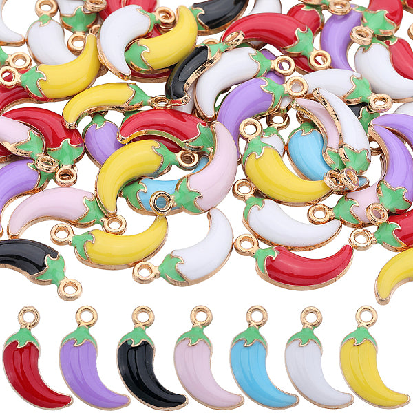 100pcs pendentifs en émail en alliage de placage en rack