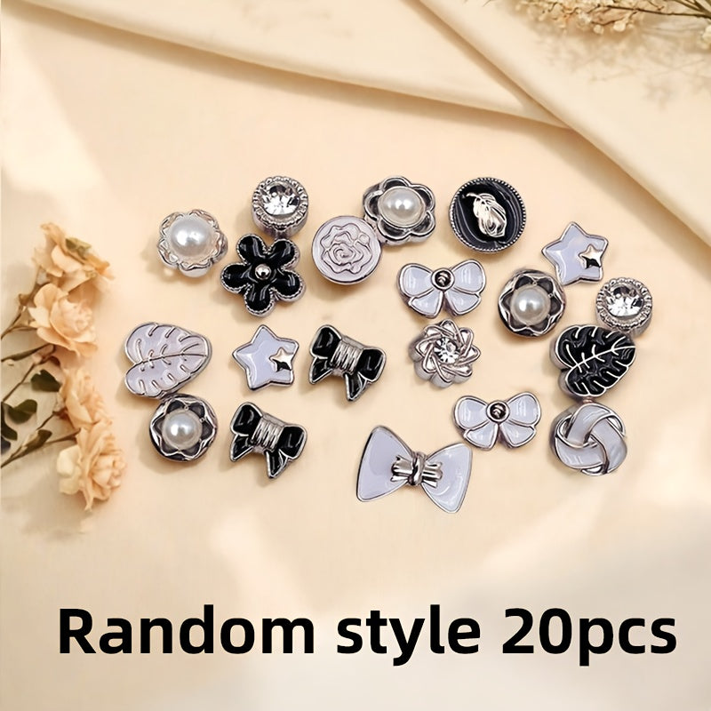 TEMU 20-40pcs Mixed Style Random Hidden Button, Shirt Cardigan Clothing Decorative Nail Button, Anti-leakage Button, Detachable Button Invisible