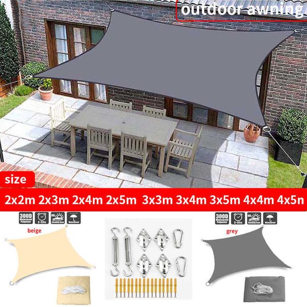 Other Garden Supplies Awning Outdoor Waterproof Shade Sail Shade Garden Beach Camping Terrace Pool Tent Awning G230519