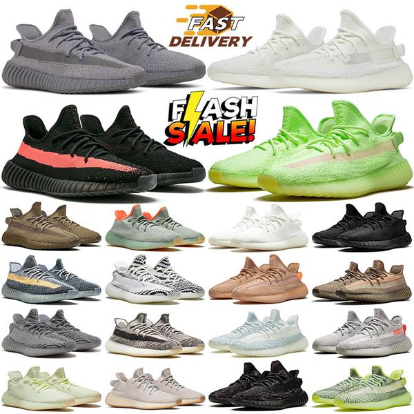 2024 Top Quality Mens Women Running Shoes Steel Grey Bred Black Red Bone Glow Big Size 48 Mono Ice Earth free Shipping Sneakers Trainers Jog