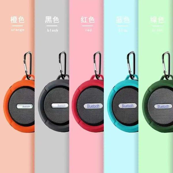 Loudspeaker box C6 Portable Speaker Wireless Waterproof Suction Cup Outdoor Sport Sound Box Mini Au Subwoofer TF Mobile Loudspeaker Z241105