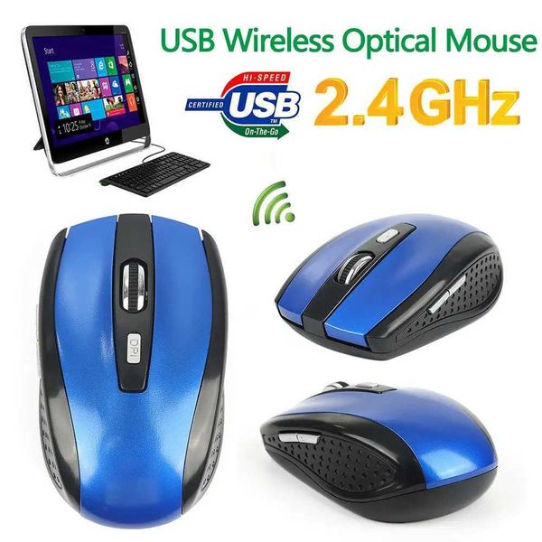 Wireless Optical Mouse 2.4GHz USB Optical Adjustable Receiver Cputer Mouse Ergonic M Gaming Mouse for PC Cputer Laptops Y241116