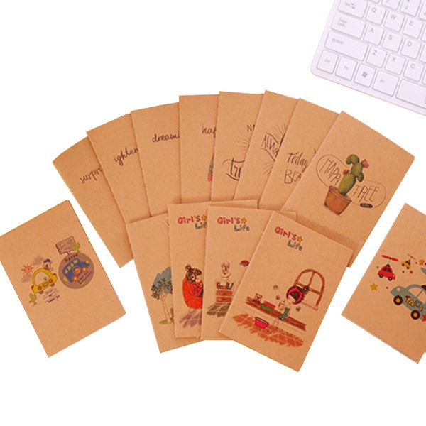 Notepads 40pcs-lot Cute Mini Vintage Small Notebook Paper Notebook Office School Supplies Gift 220902
