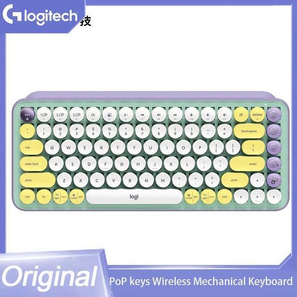 Keys Wireless Mechanical Keyboard Logi Mouse Dream Violet 87 Key Keyboard Mouse Combination Set X250203