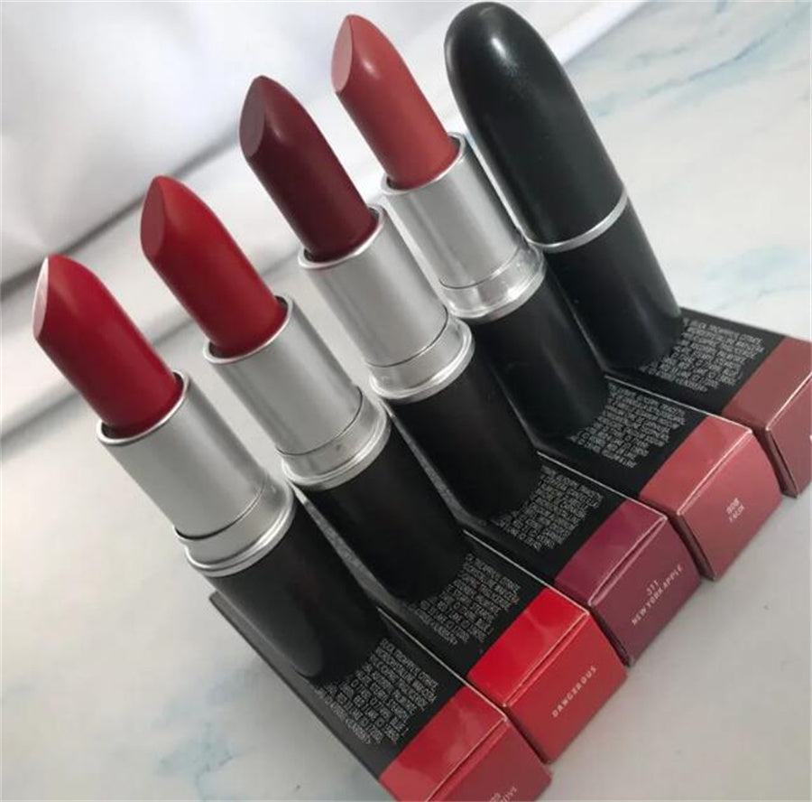 15 Colors Brand Makeup Red Matte and Lustre Lipstick Rouge A Levres NET WT.-POIDS NET 3g Mocha Twig Chili Lips Cosmetic